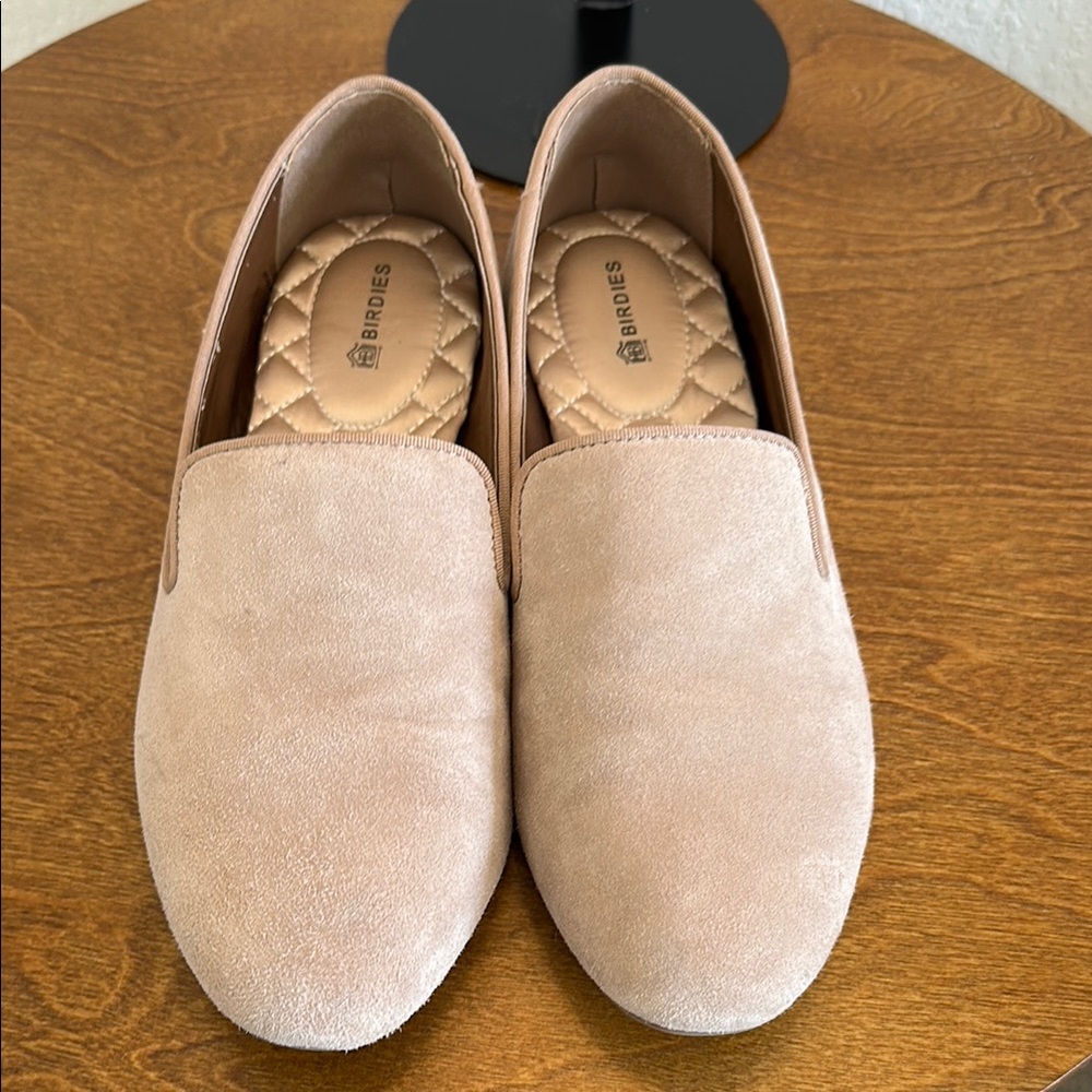 Birdies - Women's Light Pink Suede Loafers